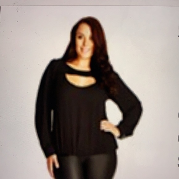 City Chic Sexy Peekaboo Top 20W - Picture 1 of 13